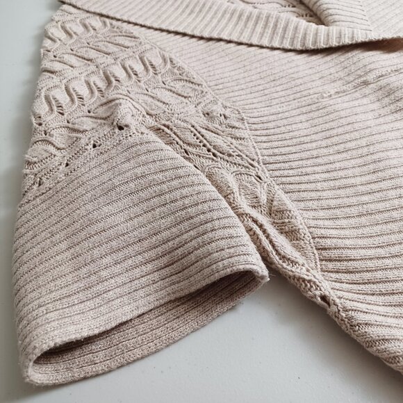 Sisters Open Front Vine Knit Cocoon Cardigan - Picture 4 of 16